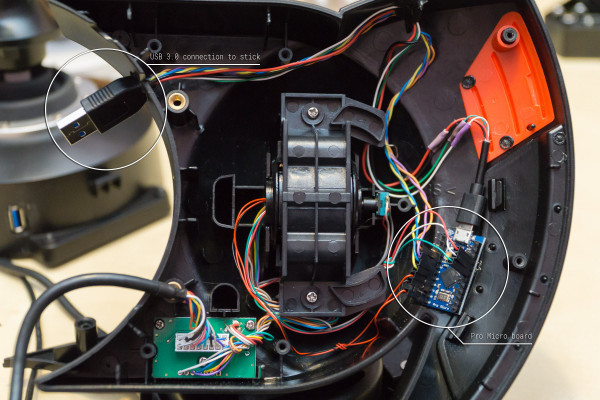 Inside of the throttle.